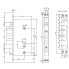 Замок врезной APECS T-0523-C-CR-R  (89523)