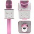Беспроводной микрофон караоке Kronos bluetooth Q7  Karaoke с чехлом Розовый (0619)