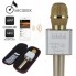 Караоке микрофон колонка Q9  2 в 1 bluetooth чехол Золотой (0613)
